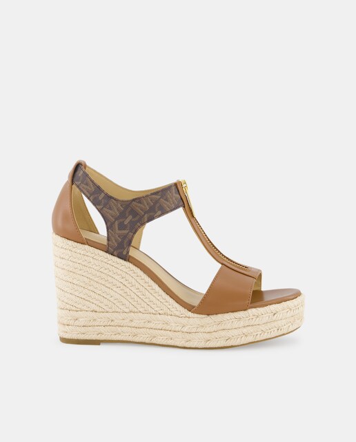 Imagen 0 de Alpargatas de cuña Berkley mujer en piel con cremallera frontal