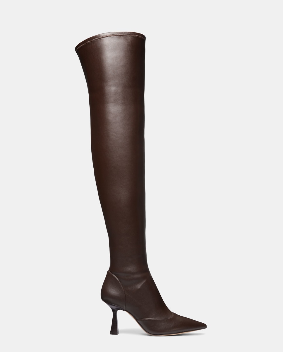 Imagen 0 de Botas Clara de mujer tipo mosqueteras con puntera afilada y tacón embudo