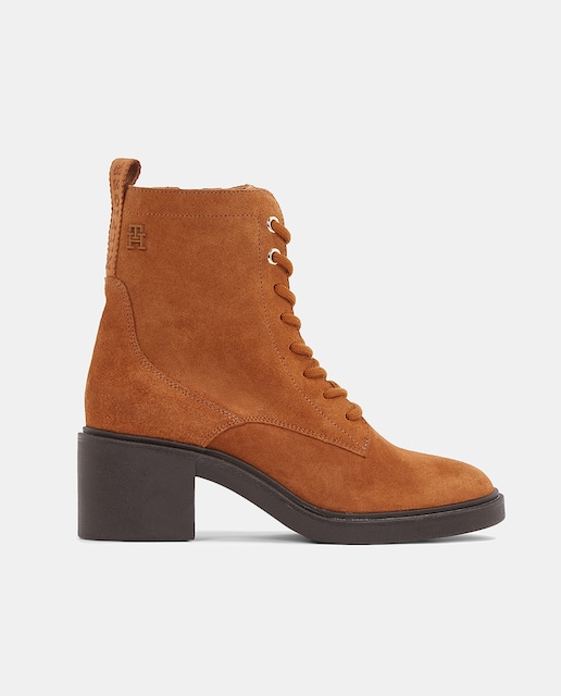 Imagen 0 de Botas de media caña de ante con tacón de Tommy Hilfiger