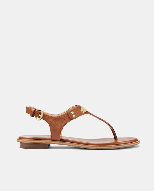 Imagen 0 de Sandalias planas Mallory de mujer con tira al dedo estampado de la marca y cierre de hebilla