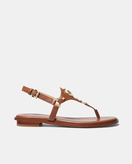 Imagen 0 de Sandalias planas Casey Thong de mujer en piel con logotipo
