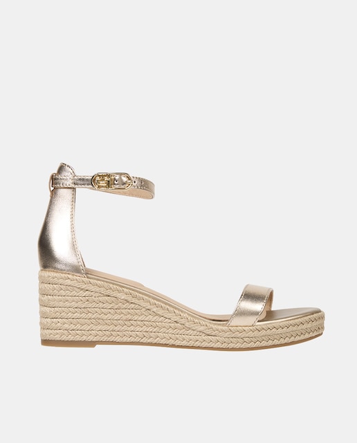 Imagen 0 de Alpargatas de cuña Tommy Hilfiger en piel metalizada