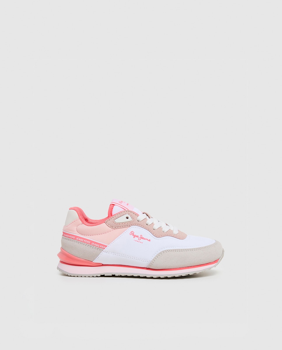 Imagen 0 de Zapatillas de niña tipo running con detalles multicolor