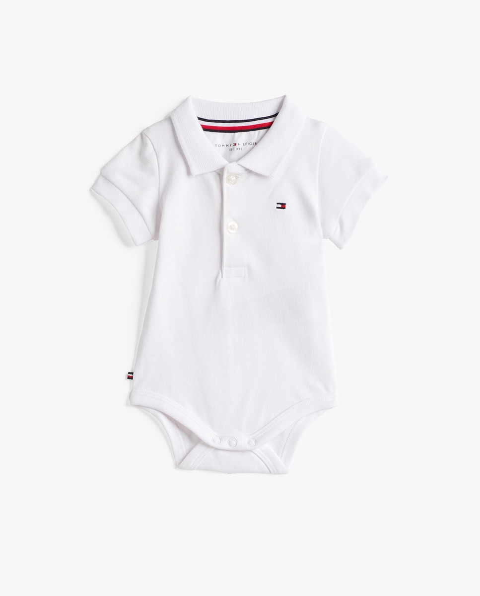 Imagen 0 de Body de bebé niño estilo polo con su bolsita de regalo