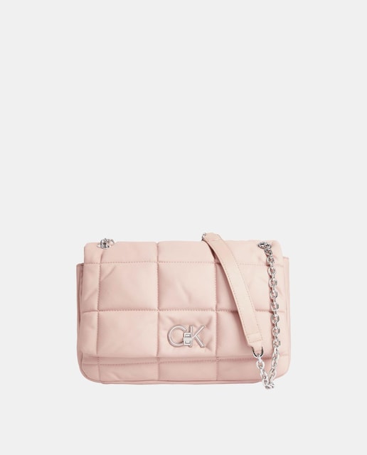 Imagen 0 de Bandolera rosa acolchada con solapa