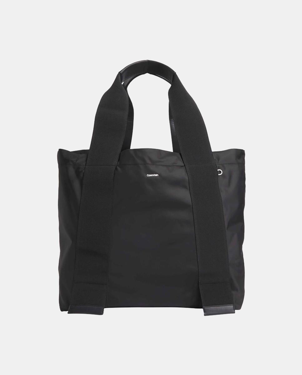 Imagen 0 de Bolso de mano grande liso en negro