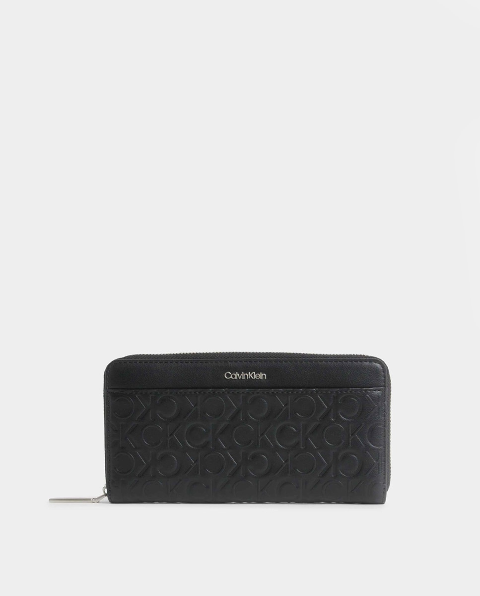 Imagen 0 de Cartera grande en negro con grabado coco