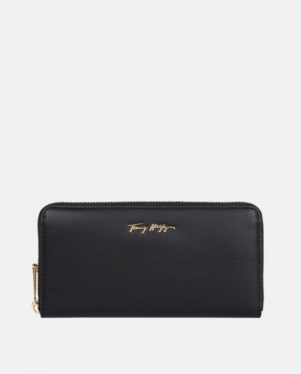 Imagen 0 de Cartera grande en negro con cremallera