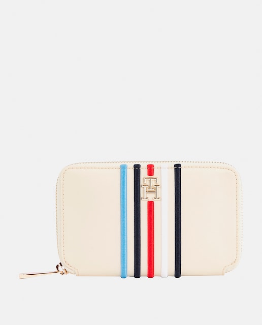 Imagen 0 de Cartera alargada de nylon reciclado con rayas corporativas