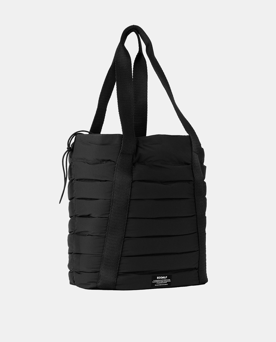 Imagen 0 de Bolso de hombro de mujer negro 100% poliester reciclado