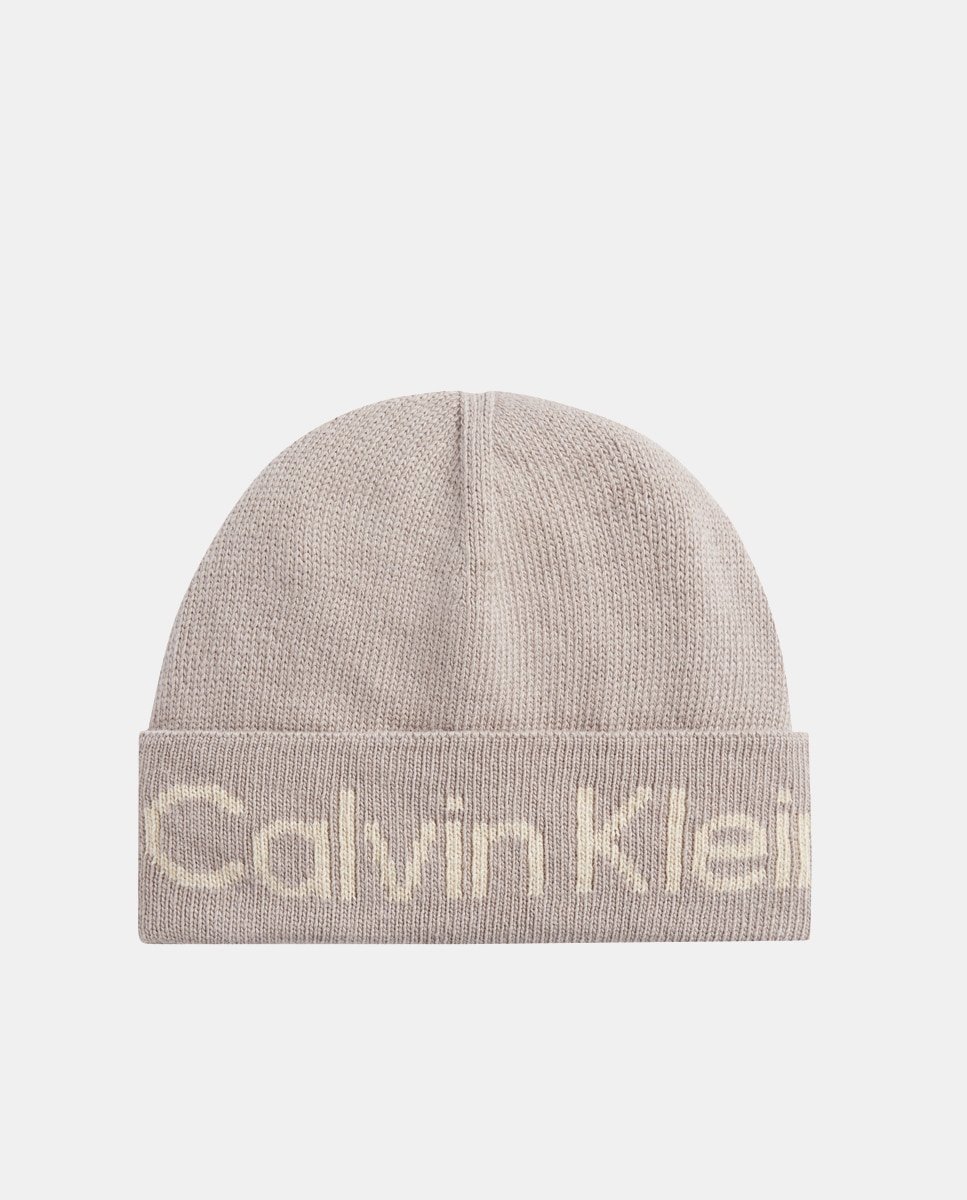 Imagen 0 de Gorro de punto en gris con logo