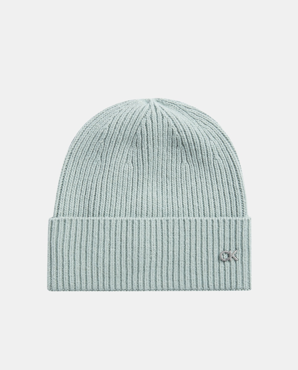 Imagen 0 de Gorro de punto de nylon reciclado de color verde agua
