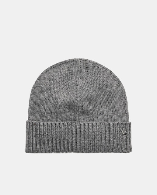 Imagen 0 de Gorro de mujer liso de punto con logo.