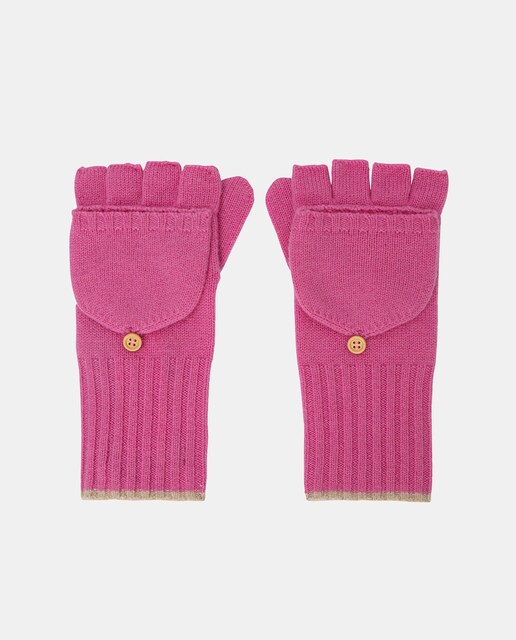 Imagen 0 de Mitones con capucha de lana reciclada en rosa
