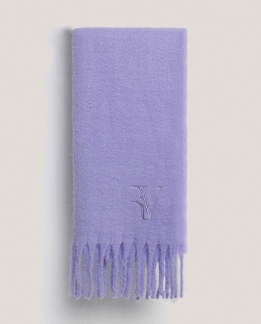 Imagen 0 de Fular de mujer lana con RV bordada