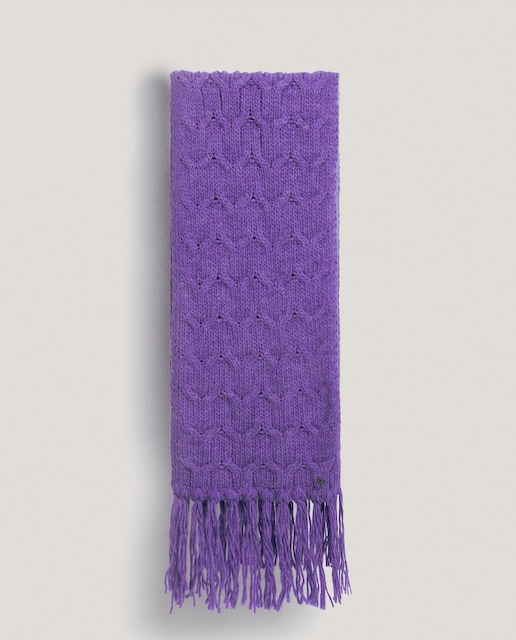 Imagen 0 de Bufanda de mujer lana y alpaca punto trenzado