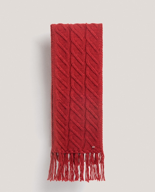 Imagen 0 de Bufanda de mujer lana y alpaca punto ochos