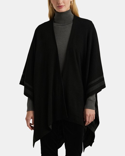 Imagen 0 de Poncho de mujer reversible bitonal.
