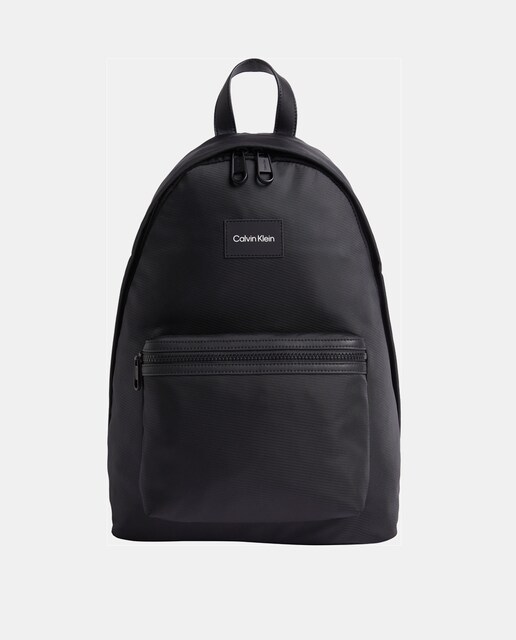 Imagen 0 de Mochila en negro combinada con materiales reciclados