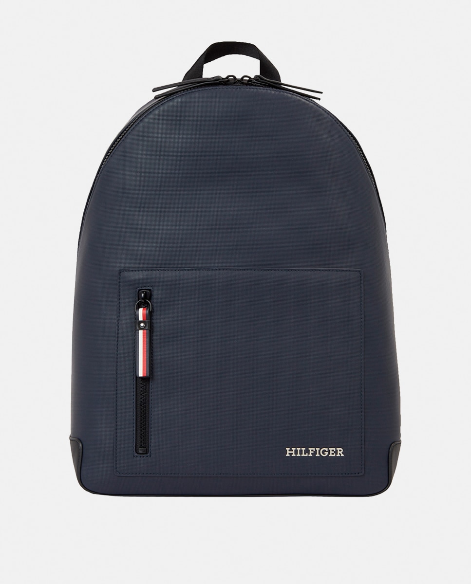 Imagen 0 de Mochila azul marino con bolsillo exterior