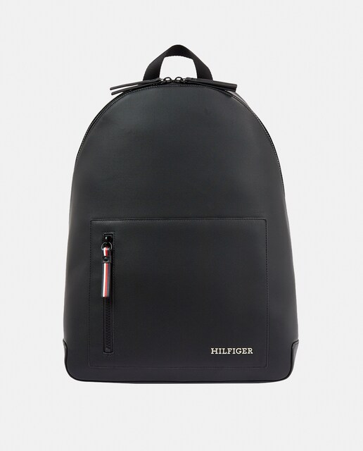 Imagen 0 de Mochila de hombre en negro con acabado en piqué Tommy Hilfiger
