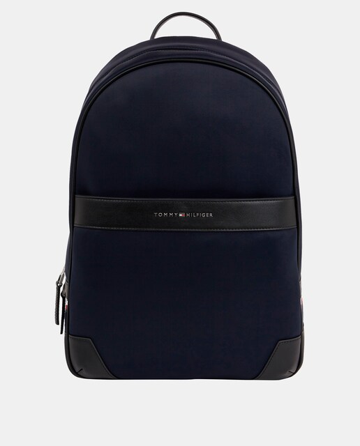 Imagen 0 de Mochila de nylon en azul marino con cierre de cremallera