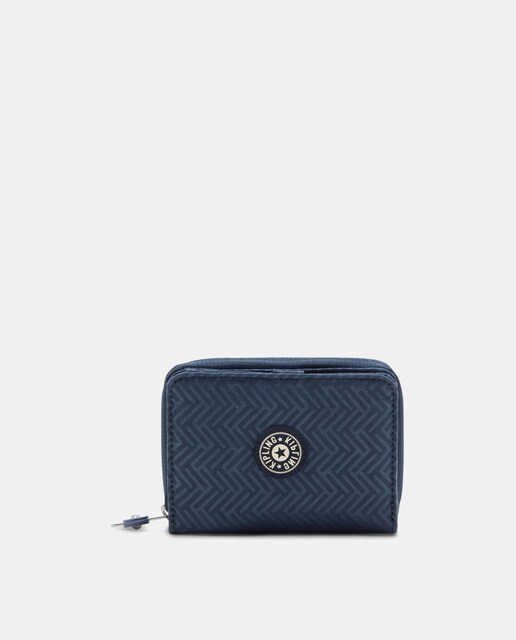 Imagen 0 de Cartera mediana en tono azul marino con solapa