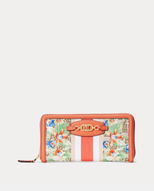 Imagen 0 de Cartera grande en coral con print floral multicolor