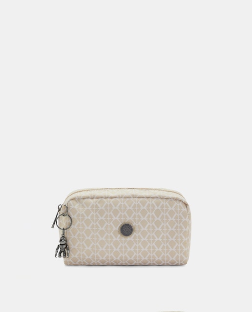 Imagen 0 de Neceser mediano beige estampado