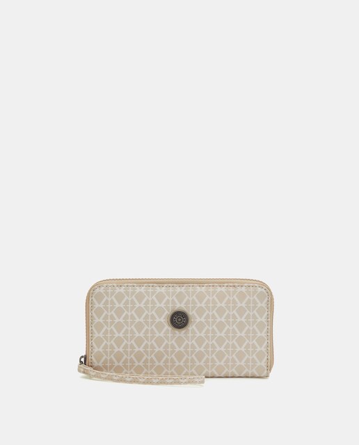 Imagen 0 de Cartera grande beige estampada