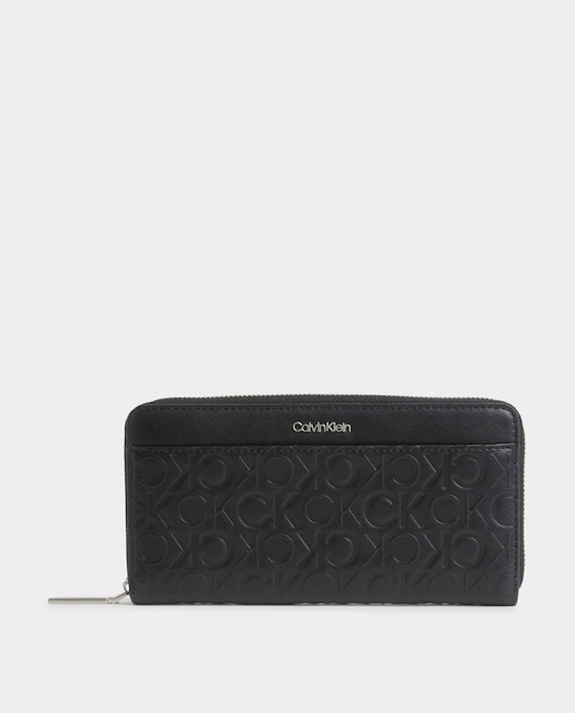 Imagen 0 de Cartera grande en negro con grabado coco
