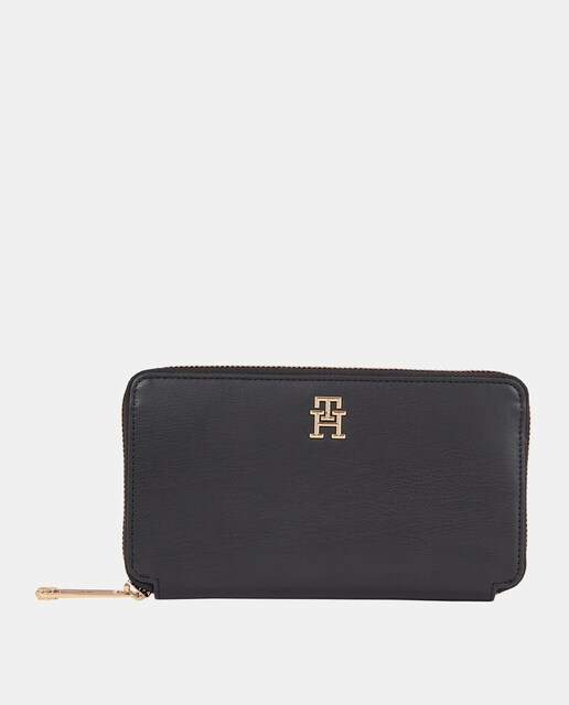 Imagen 0 de Cartera grande alargada con logotipo metálico