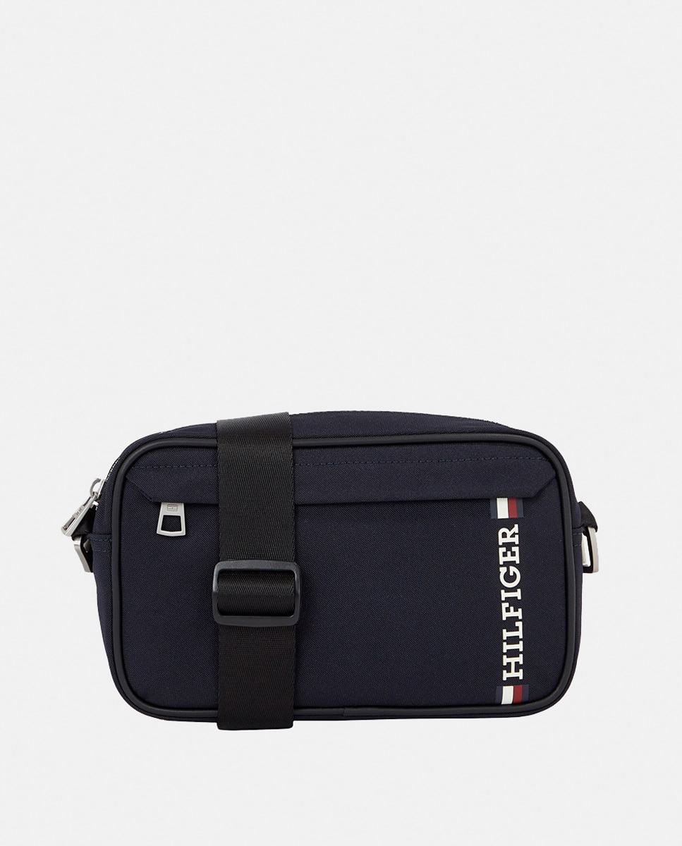 Imagen 0 de Bandolera azul marino con bolsillo exterior y asa ajustable