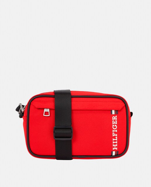 Imagen 0 de Bandolera roja con bolsillo exterior y asa ajustable