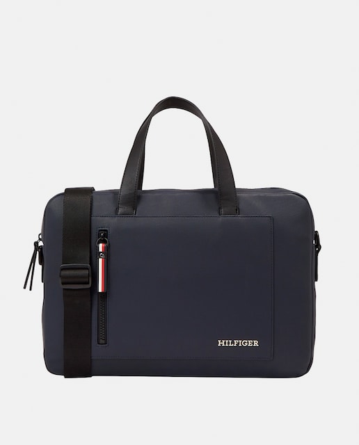 Imagen 0 de Portadocumentos azul marino con asa adicional y bolsillo exterior