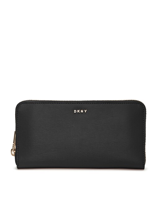 Imagen 0 de Cartera grande de mujer DKNY en color negro con cremallera