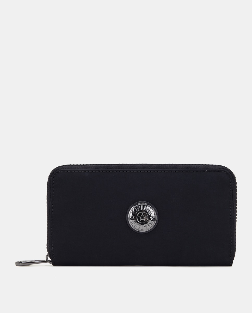 Imagen 0 de Cartera grande en negro con cremallera