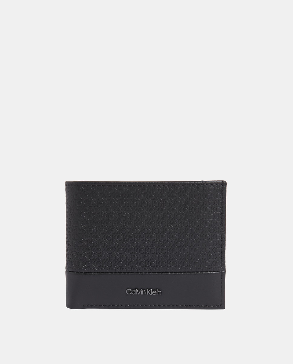 Imagen 0 de Cartera de piel con compartimento para billetes RFID con logo