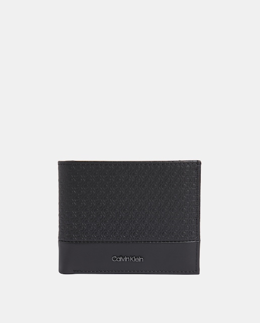 Imagen 0 de Cartera de piel con compartimento para billetes RFID con logo