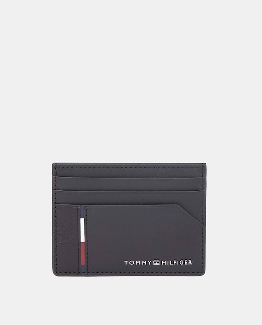 Imagen 0 de Tarjetero de hombre en color azul marino y detalle corporativo de Tommy Hilfiger.