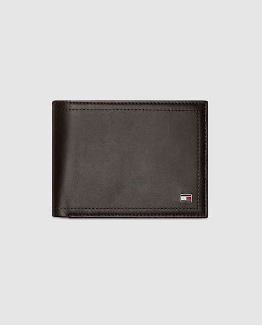 Imagen 0 de Cartera grande de hombre Tommy Hilfiger de piel en marrón