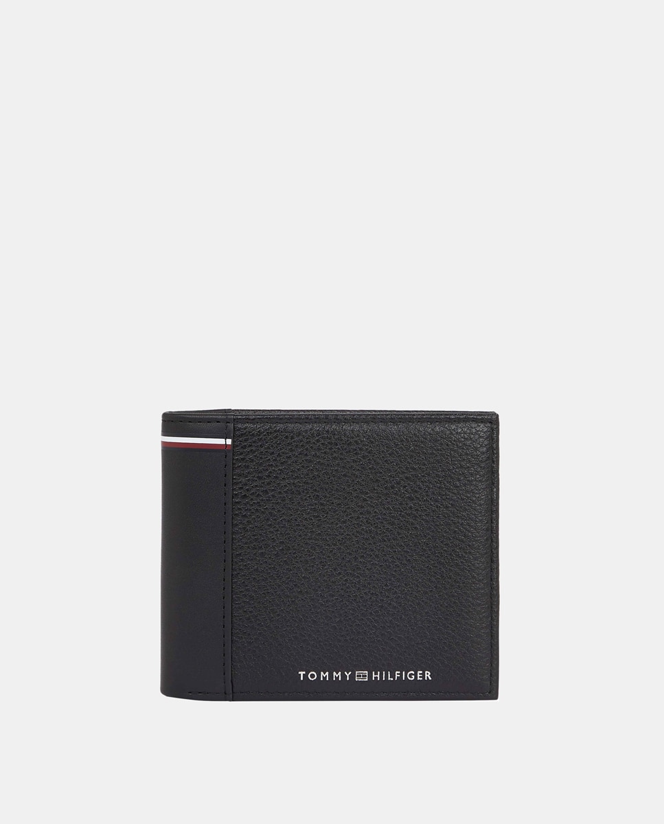 Imagen 0 de Cartera mediana de piel con detalle de la marca
