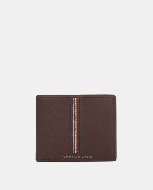 Imagen 0 de Cartera mediana de piel con rayas