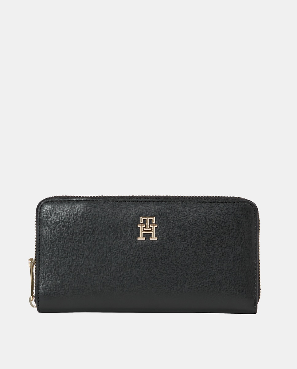 Imagen 0 de Cartera grande de mujer en color negro de Tommy Hilfiger.