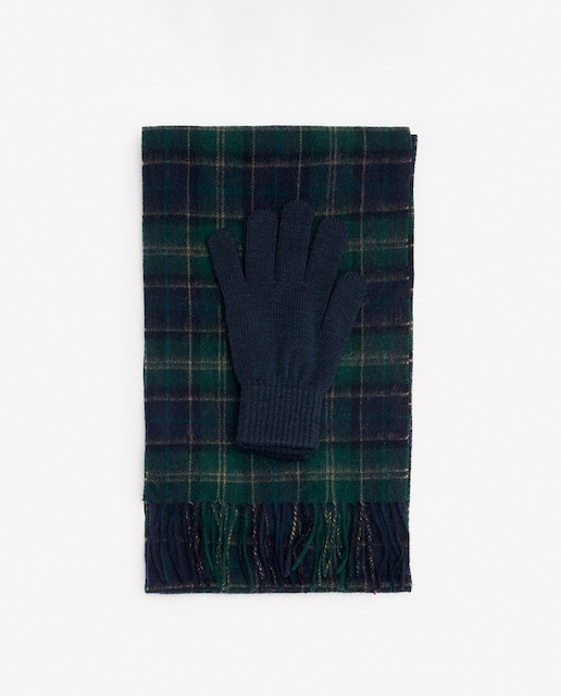 Imagen 0 de Pack de bufanda y guantes de hombre de lana efecto tartán