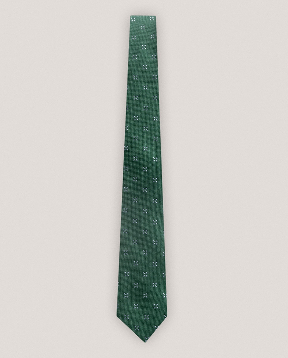 Imagen 0 de Corbata de hombre de seda Jacquard flor