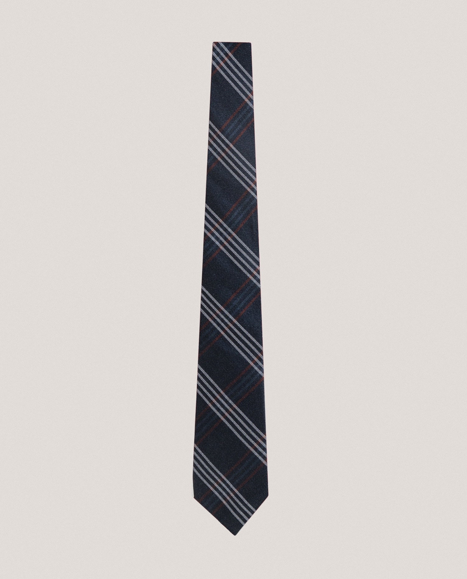 Imagen 0 de Corbata de hombre de cuadros lana y seda