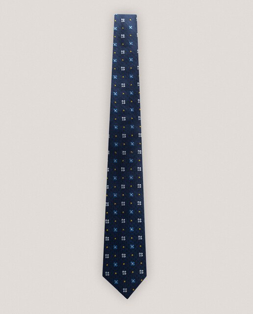 Imagen 0 de Corbata de hombre de seda Jacquard flores