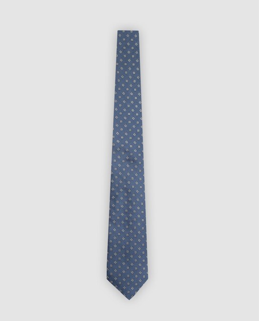 Imagen 0 de Corbata de hombre de seda con jacquard cuadrados