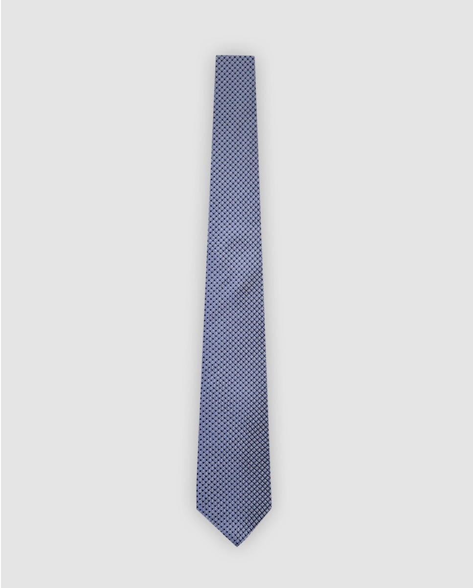 Imagen 0 de Corbata de hombre de seda jacquard geométrico